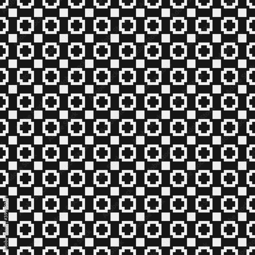 Fototapeta premium Abstract Cross Pattern Dots Logo generative computational art illustration