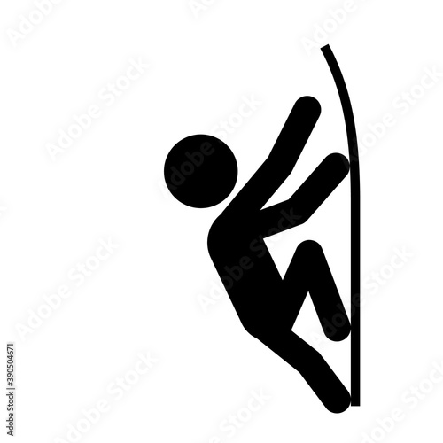 Athlete silhouette symbol on isolated background. Sport icon