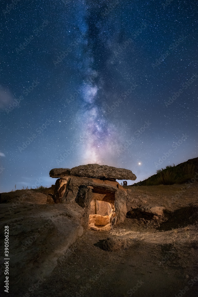 Milky Way on the ancient dolmen 