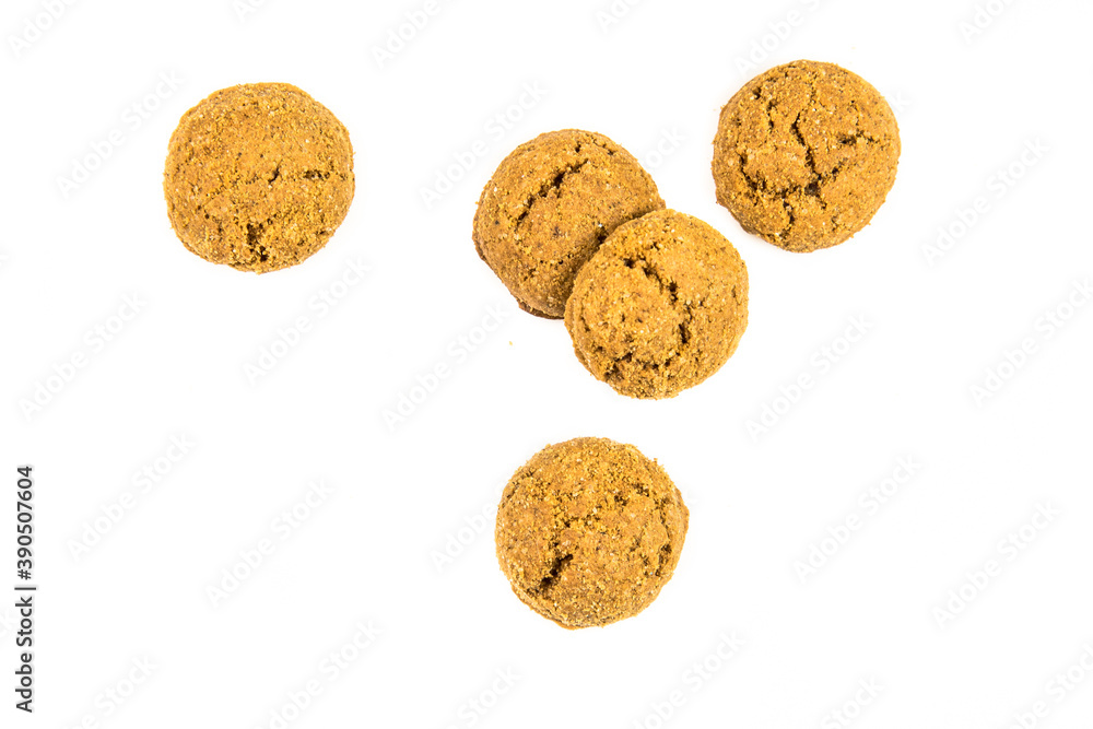Group of five pepernoten cookies Group of five pepernoten cookies