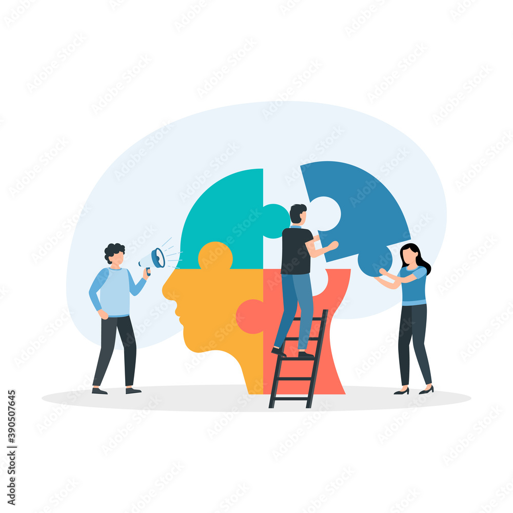 People connecting puzzle elements. Teamwork workplace success, collaboration business concept. People connecting puzzle elements. Teamwork workplace success, collaboration business concept.