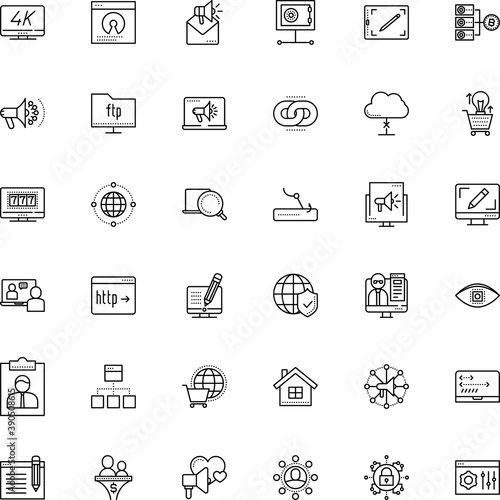internet vector icon set such as: vault, study, electricity, pad, speaker, seminar, technological, cracker, drafting, em, engine, student, architecture, conference, people, film, envelope, insurance