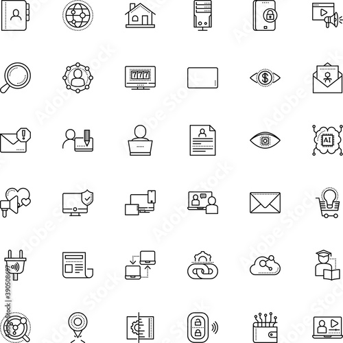 internet vector icon set such as: cottage, round, residential, mortgage, learn, adapter, program, homepage, conceptual, headline, diagram, sales, contemporary, seek, unlock, betting, explore