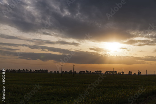 landscape during sunset or dawn