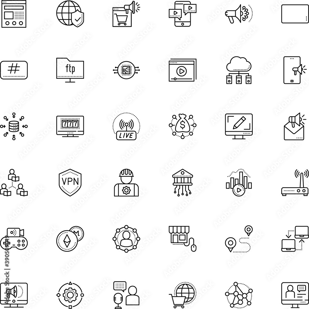 internet vector icon set such as: key, box, text, mark, economy, share, lucky, reading, and, e-learning, shield, api, group, partner, blank, clip, white, lock, air, travel, shopping, sales, program