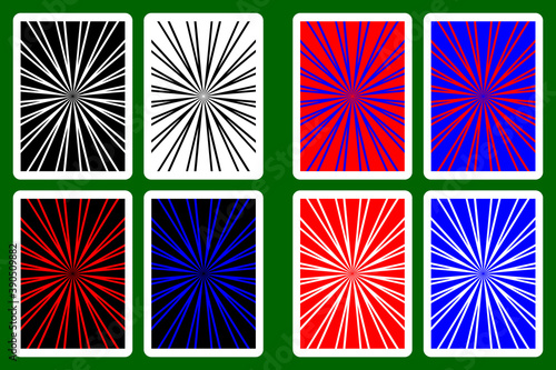 Playing Card Back Designs, vector set,
