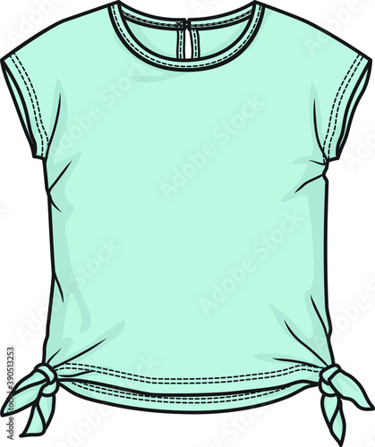 girl's t-shirt design with knot detail