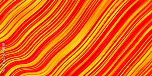 Wallpaper Mural Light Red, Yellow vector background with curved lines. Torontodigital.ca