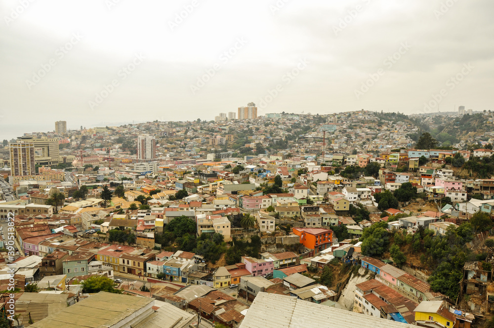 view of Valparaiso, Chile,