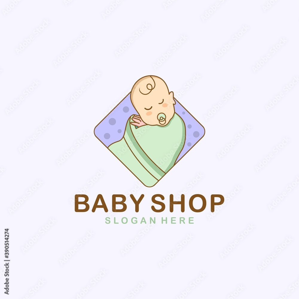 Baby Shop. Baby Store, Baby Stuff Logo Design Vector Baby Shop. Baby Store, Baby Stuff Logo Design Vector
