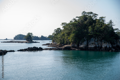 Scenery of Kujukushima(99 islands) in Sasebo City on a sunny day photo