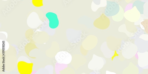 Light multicolor vector texture with memphis shapes.