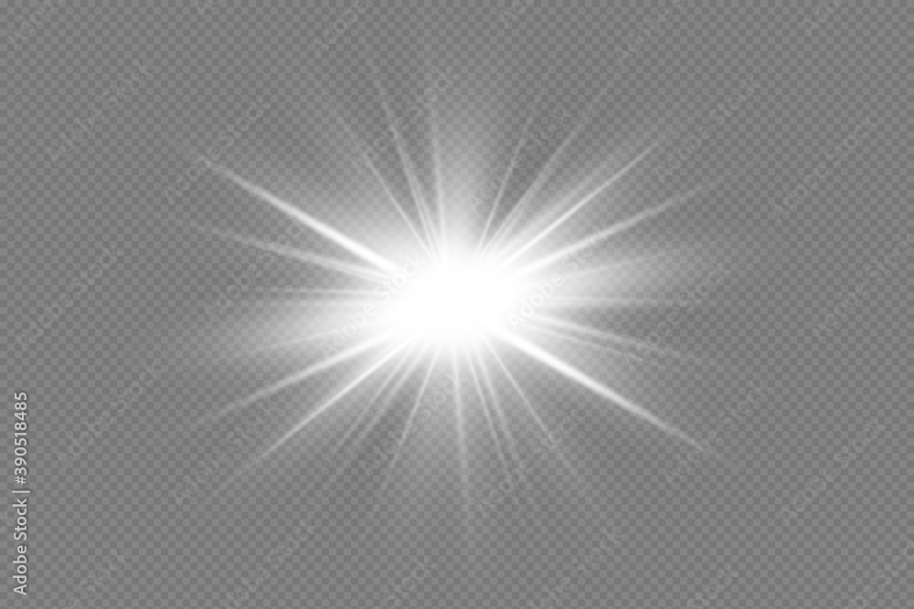 Glow isolated white light effect, lens flare Glow isolated white light effect, lens flare
