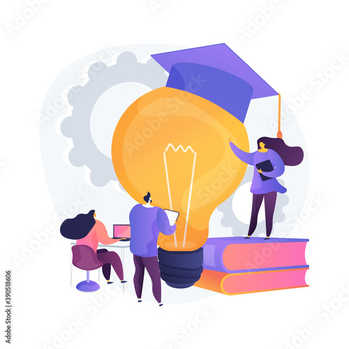 Professional development of teachers abstract concept vector illustration. school authority initiative, training for teachers, conference and seminar, qualification programme abstract metaphor.