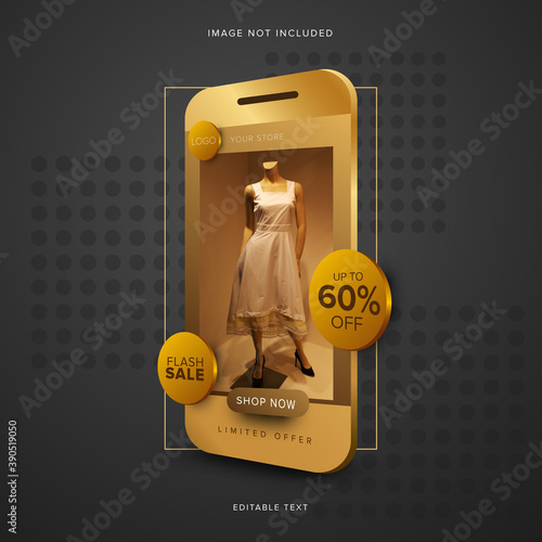 Fashion sale on social media post application