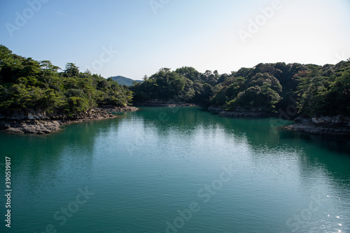 Scenery of Kujukushima(99 islands) in Sasebo City on a sunny day photo