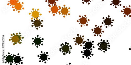 Light green, yellow vector texture with disease symbols.