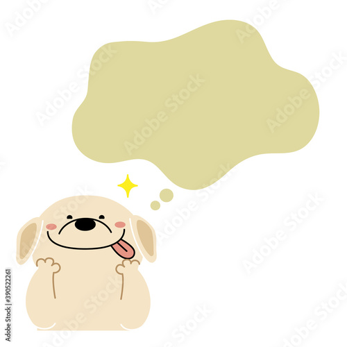 ご馳走を想像して喜ぶレトリバー犬