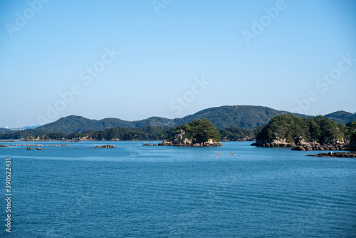 Scenery of Kujukushima(99 islands) in Sasebo City on a sunny day photo