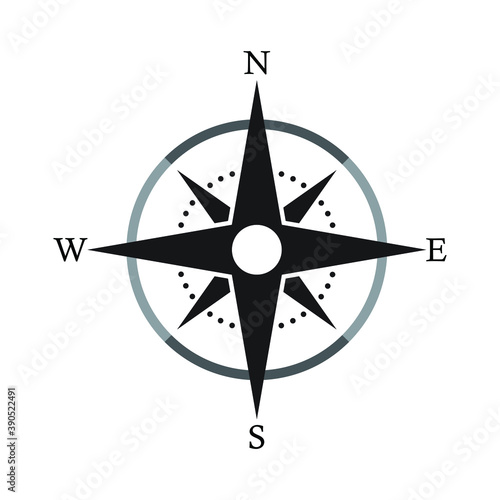 Wallpaper Mural Compass rose icon design isolated on white background Torontodigital.ca