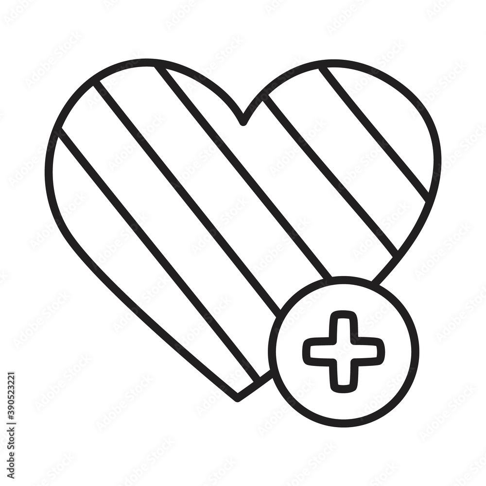 Fototapeta premium like heart icon, line style