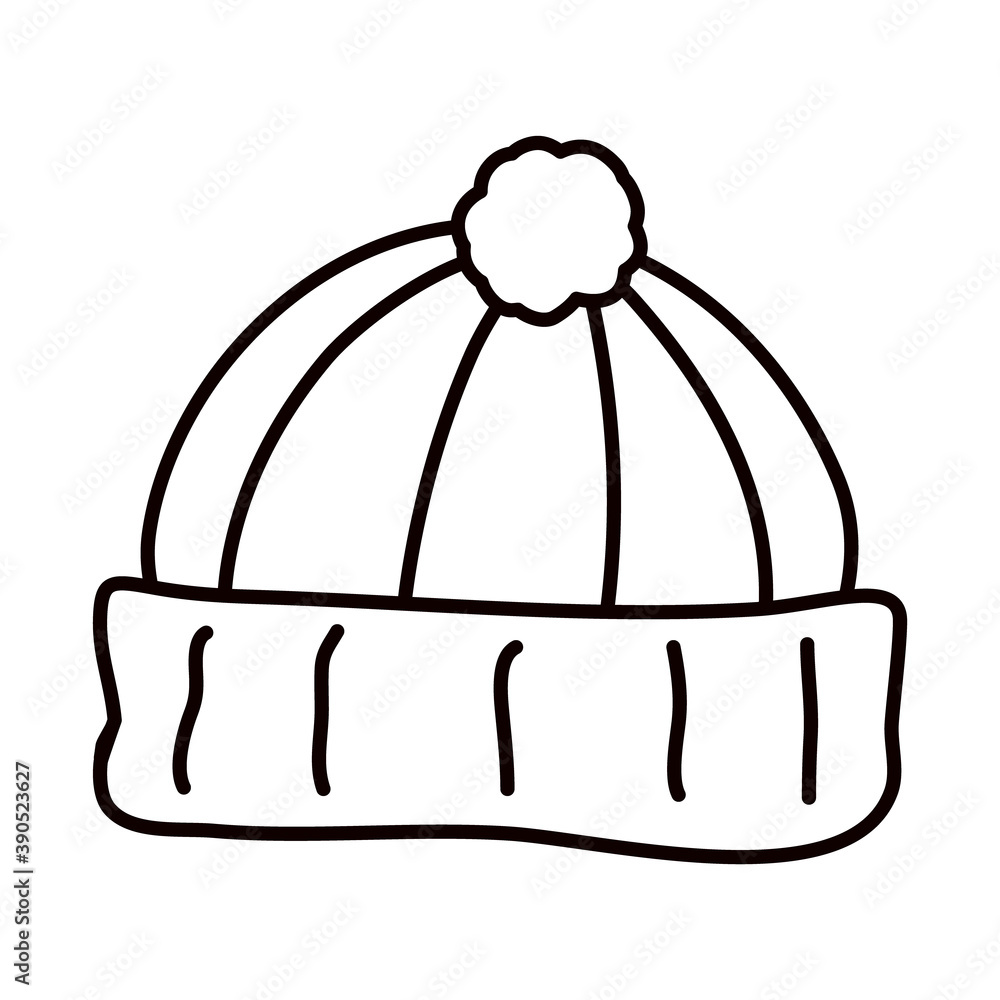 winter hat icon, line style winter hat icon, line style