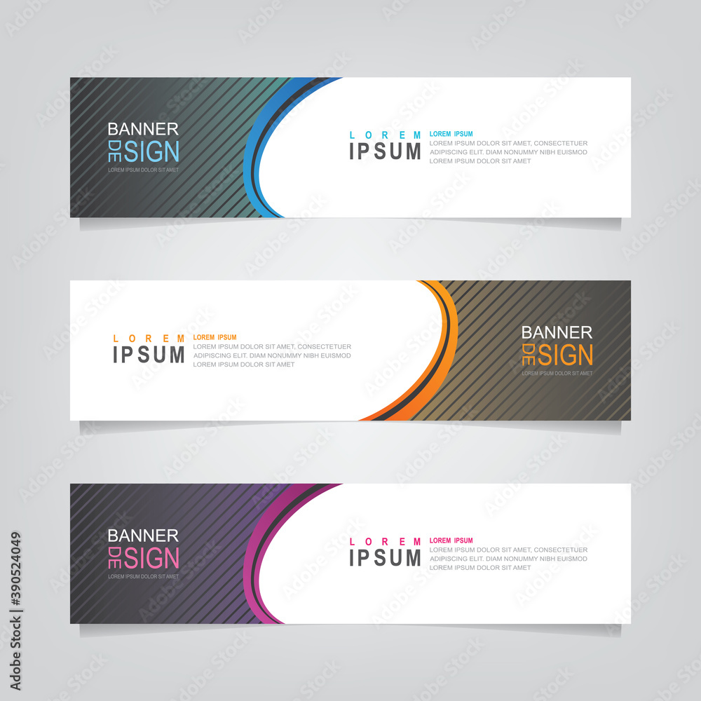 Vector abstract design web banner template. Web Design Elements