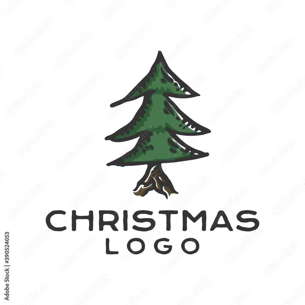 merry christmas design vector. christmas tree abstract logo. merry christmas design vector. christmas tree abstract logo.