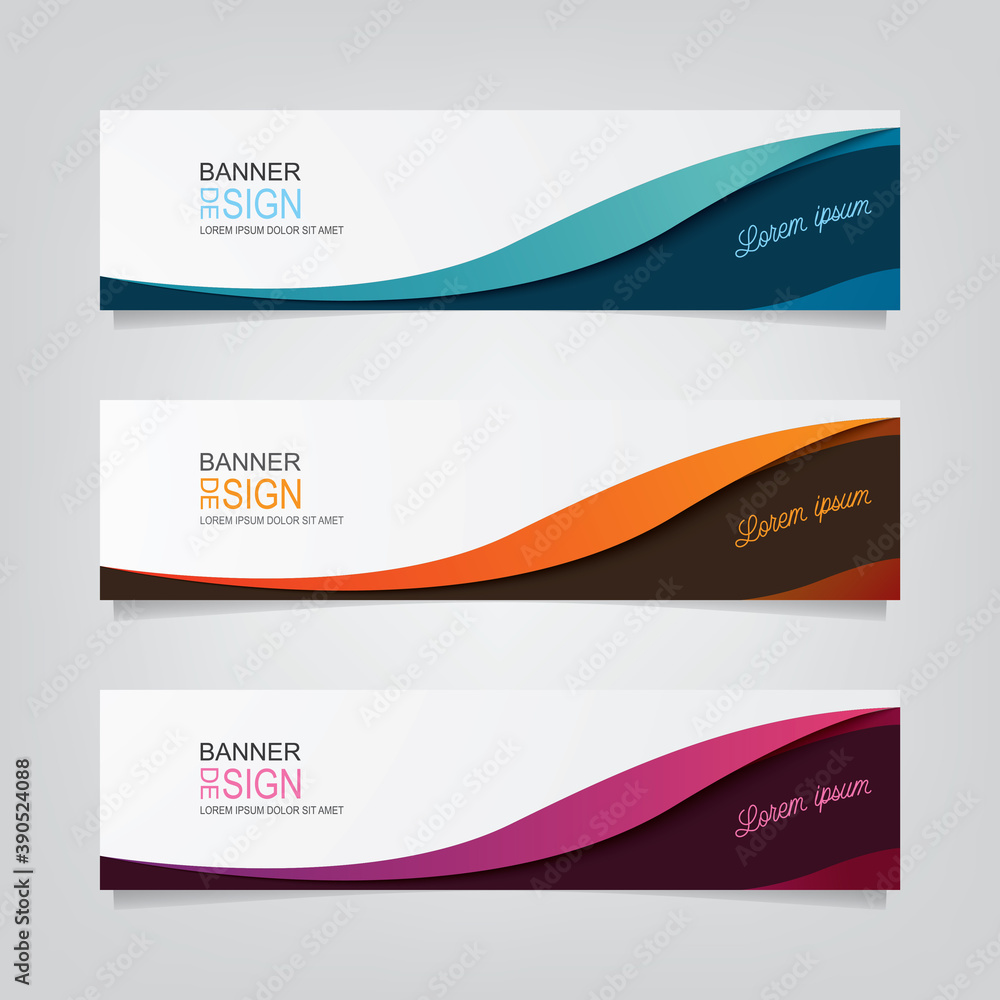 Fototapeta premium Vector abstract design web banner template. Web Design Elements
