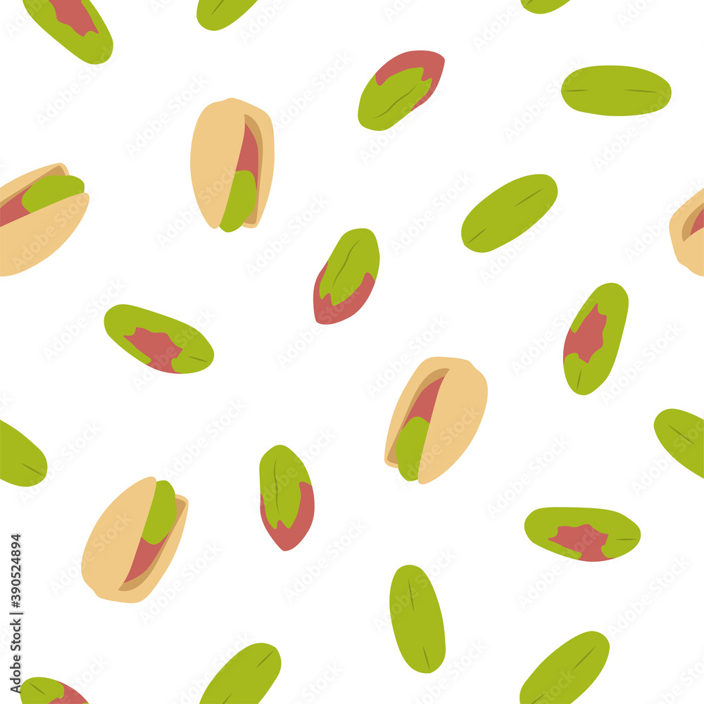 Pistachio nuts in the shell. Vector pattern Pistachio nuts in the shell. Vector pattern