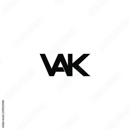 vak letter original monogram logo design