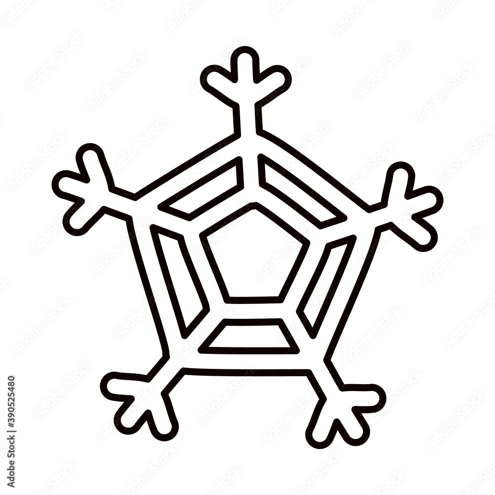 snowflake icon image, line style snowflake icon image, line style