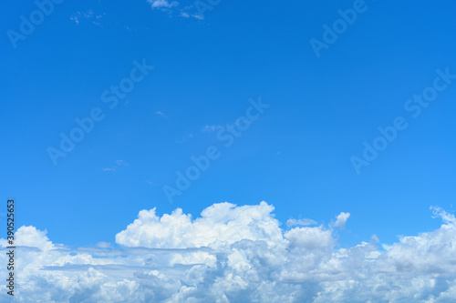 beautiful blue sky with white clouds in the noon time horizontal composition