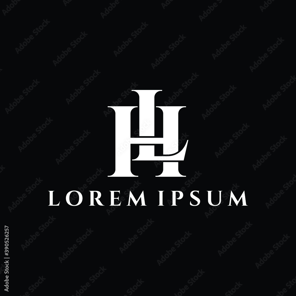 Letter HL luxury logo design vector