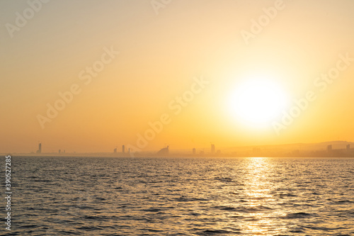 Beautifull sunset over Limassol city skyline, Cyprus