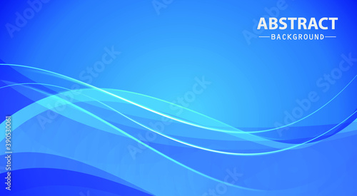 Blue background with dynamic abstract shapes