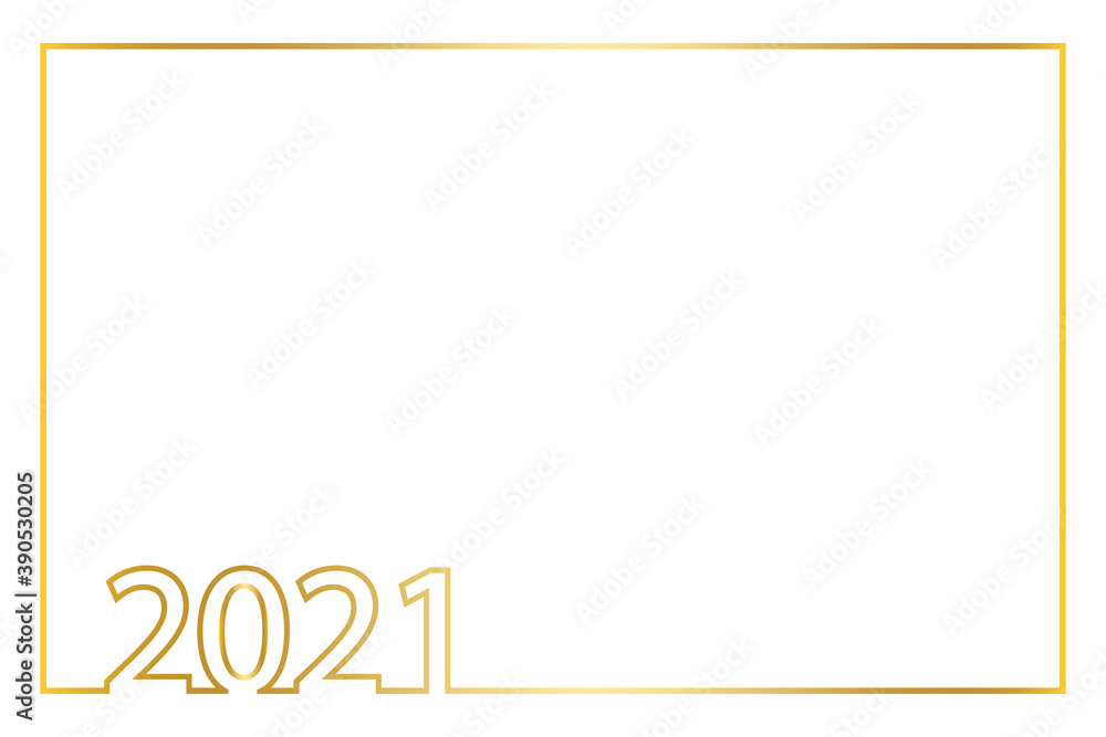 Obraz premium Postcard 2021 in 3d style. Brochure design template, card, banner. Template calendar 2021. Stock image. EPS 10.