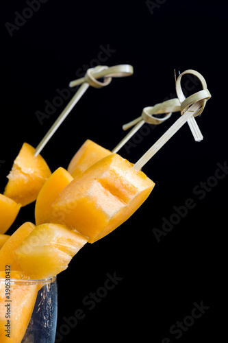 sliced orange peaches or apricots