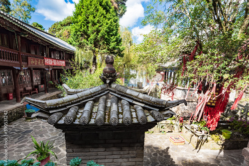 Wenlong Pavilion in Wenchang Palace, Weibao Mountain, Dali, Yunnan, China photo