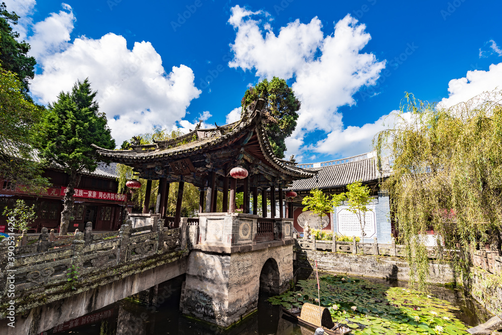 Wenlong Pavilion in Wenchang Palace, Weibao Mountain, Dali, Yunnan, China