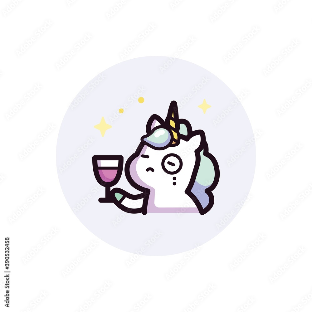 unicorn icon template vector