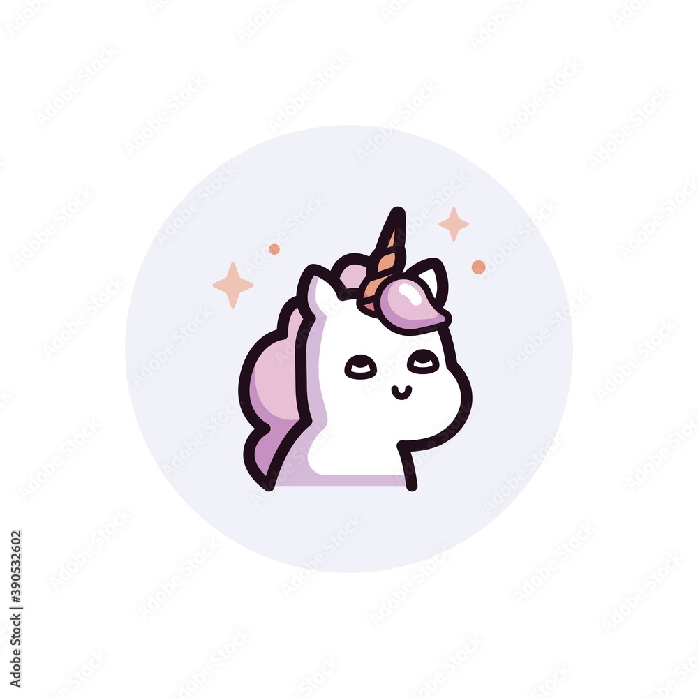 unicorn icon template vector