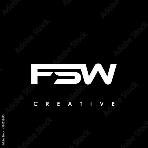 FSW Letter Initial Logo Design Template Vector Illustration	
