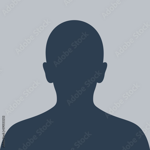 Man avatar profile picture, male silhouette, vector illustration design