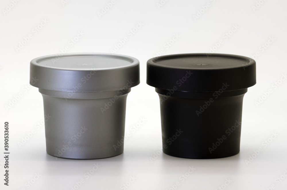 Packaging used in the cosmetic industry on a white background for the design part. Packaging used in the cosmetic industry on a white background for the design part.