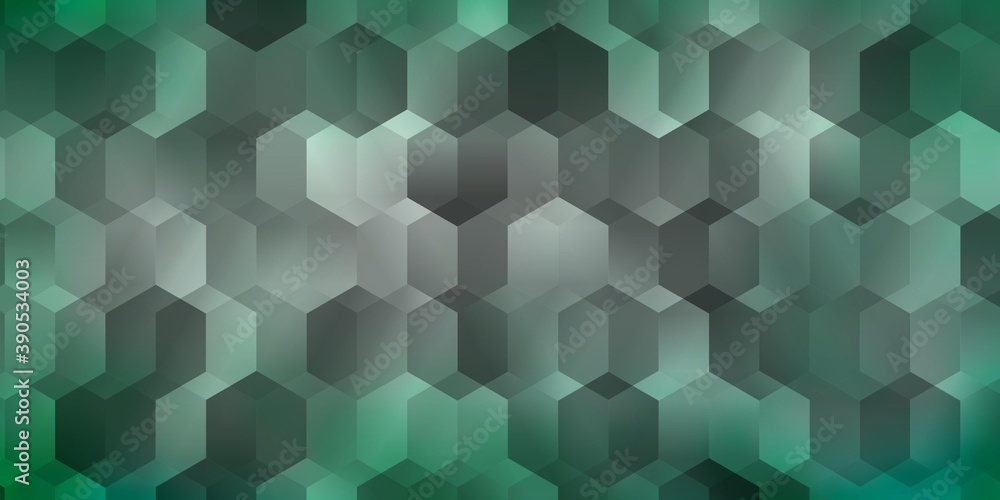 Light Green vector backdrop with hexagons. Light Green vector backdrop with hexagons.