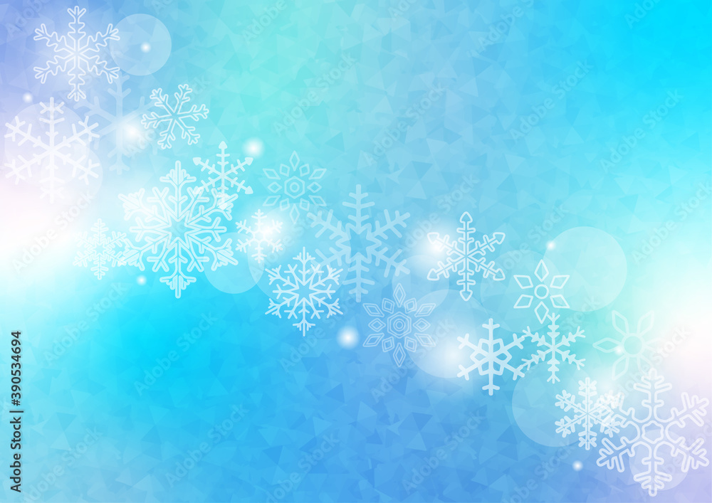 クリスマス 雪 青 キラキラ 光 背景 壁紙 Stock Illustration Adobe Stock