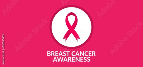 Breast cancer awareness social media banner cover concept