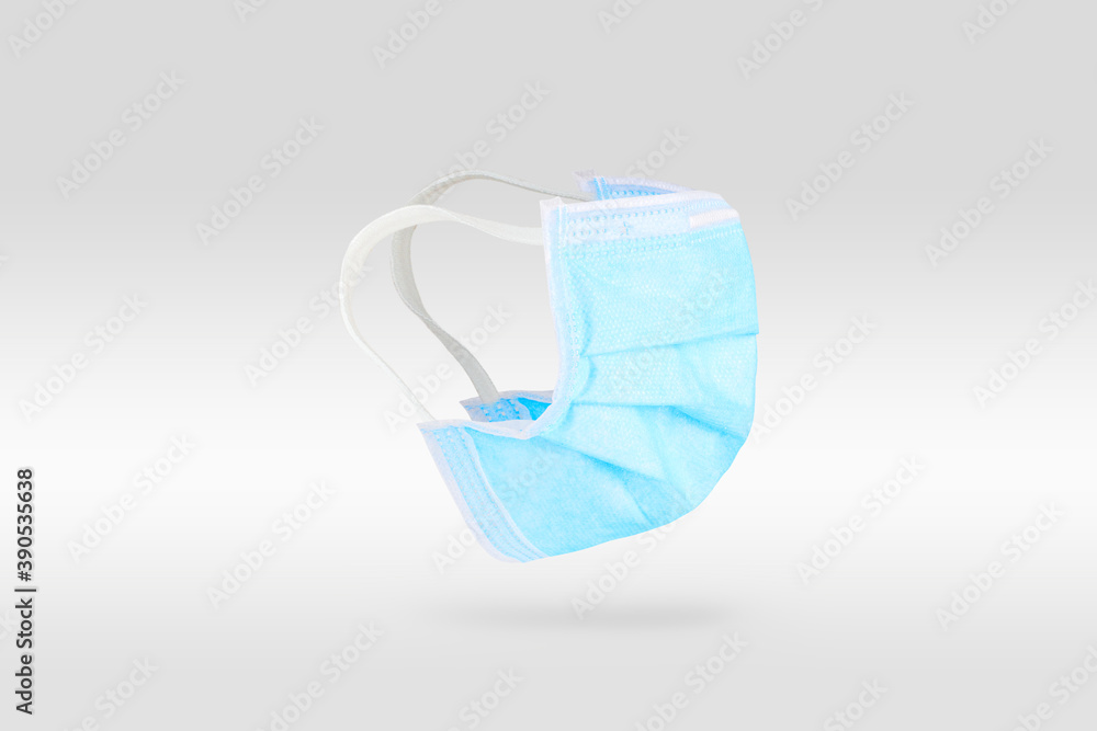 Blue disposable surgical face mask Blue disposable surgical face mask