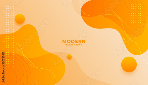 orange background with fluid gradient wavy shapes photo